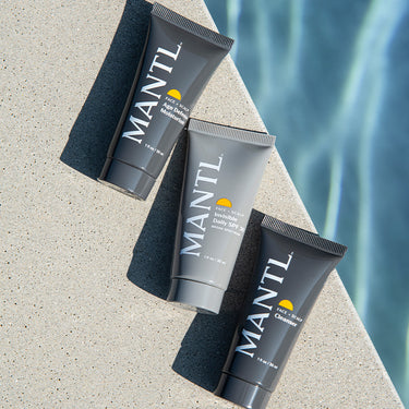 MANTL essentials 1oz tubes by the pool